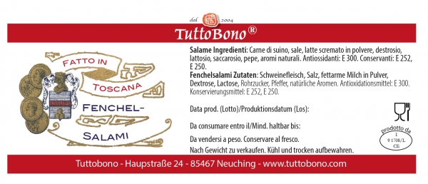 Fenchelsalami Finocchiona  +AUSVERKAUFT +